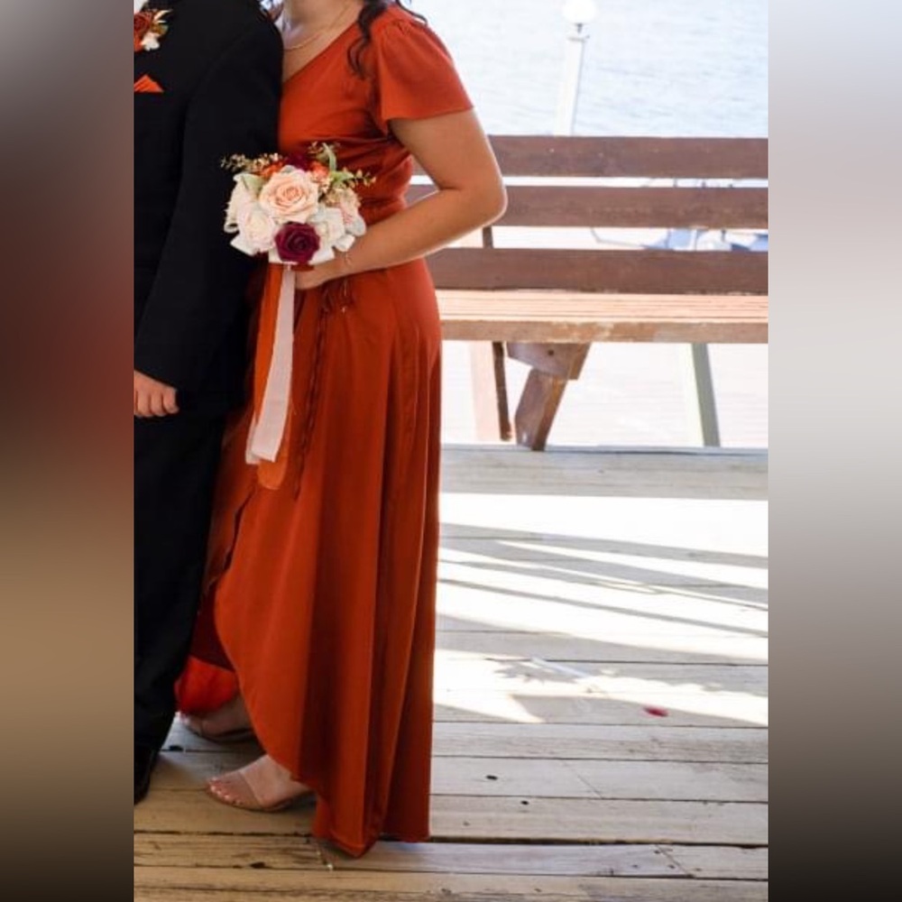 Baltic born sunset terracotta dress M brides maids fall dress - Picture 12 of 14